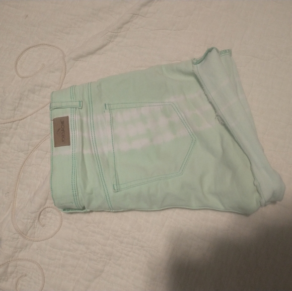 Jordache brand shorts, mint green and white tie dye, size 18 girls - Picture 7 of 7
